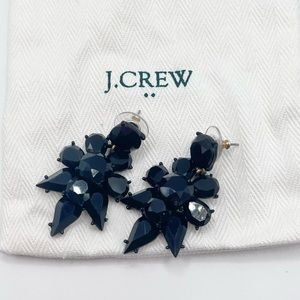 JCrew Black Sparkle Statement Earrings